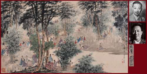 A Chinese Painting Signed Fu Baoshi on Paper