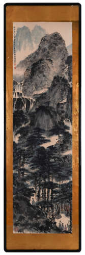 A Chinese Frame Painting Signed Fu Baoshi