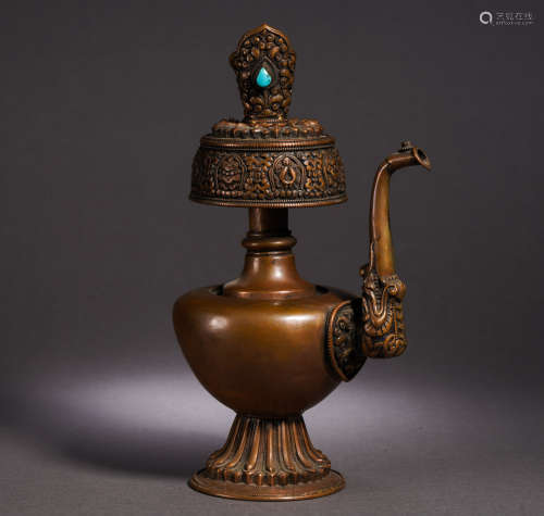A Tibetan Bronze Bumpa Vase