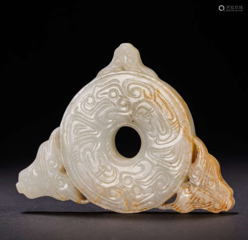 A Chinese Carved Jade Decoration Bi