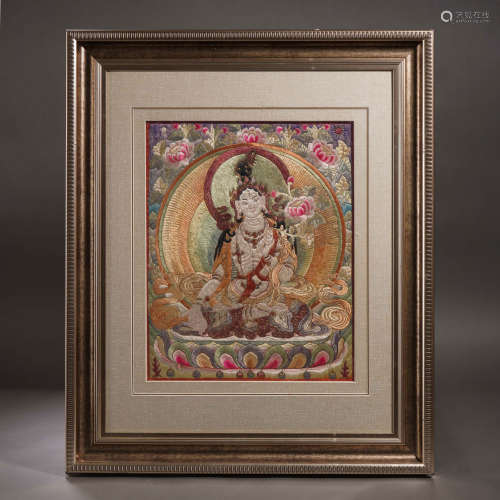 A Embroidered Thangka Depicting White Tara