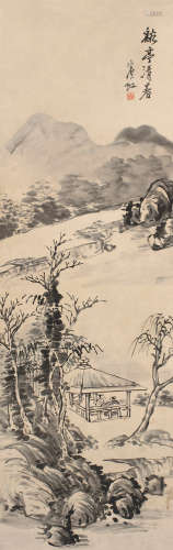 1865～1955 黄宾虹  溪亭消暑 水墨纸本 立轴
