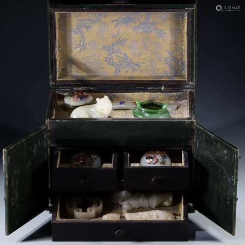 Hetian jade treasure box Jasper box