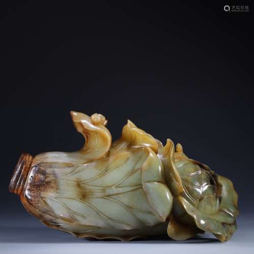 Hetian jade seed material hundred wealth cabbage ornaments
