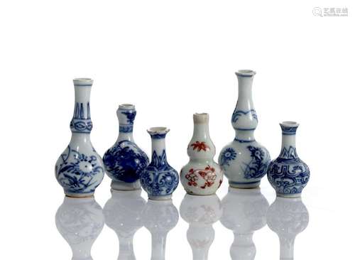 GROUP OF MINIATURE CHINESE PORCELAIN VASES