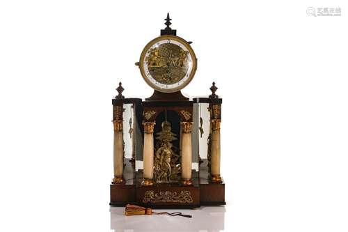 EARLY 19th C AUSTRIAN AUTOMATON CLOCK