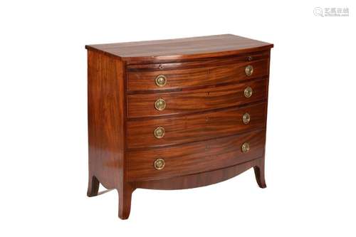 GEORGE III ENGLISH MAHOGANY CHEST OF DRAWERS