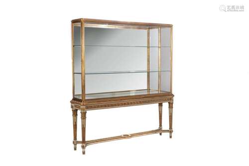 FINE FRENCH BRONZE & CARVED WOOD ETAGERE