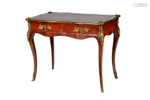 FRENCH KINGWOOD BRONZE MOUNTED BUREAU PLATT