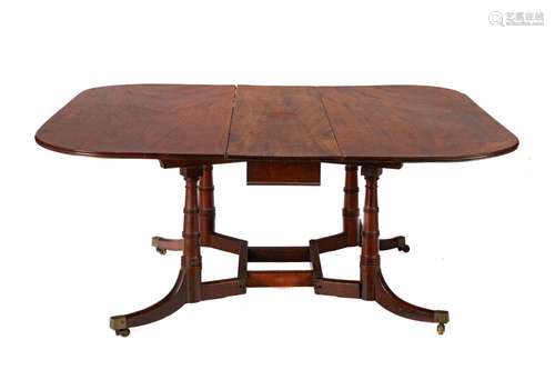 GEORGE III MAHOGANY GATELEG DINING TABLE