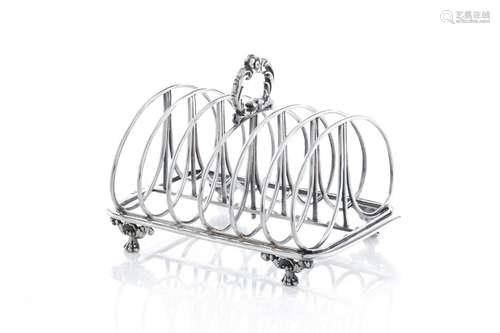 GEORGE III ENGLISH SILVER TOAST RACK, 425g