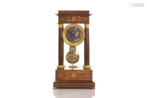 19th C FRENCH PORTICO CLOCK