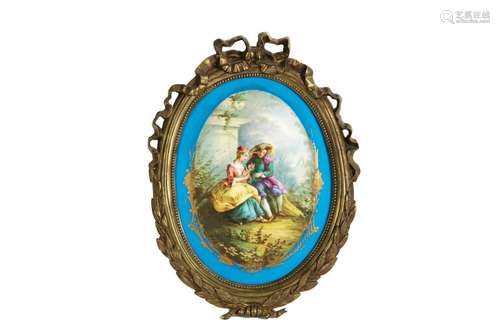 19th C SEVRES STYLE PORCELAIN PLAQUE