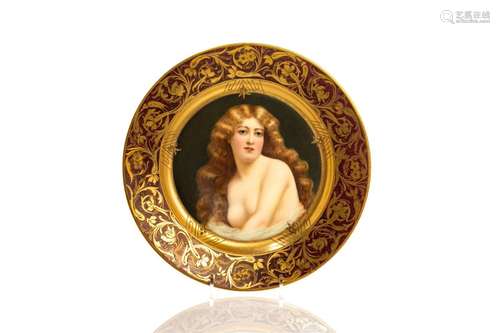 VIENNA PORCELAIN PORTRAIT PLATE