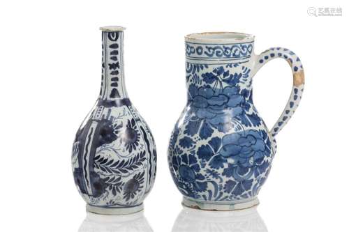 TWO 18th C DELFT POTTERY PIECES