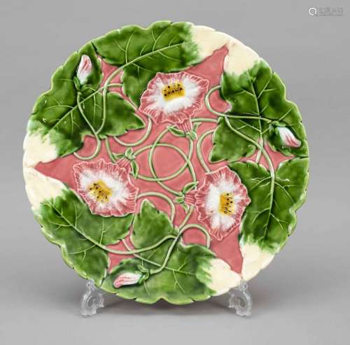 Large Art Nouveau wall plate, c. 19