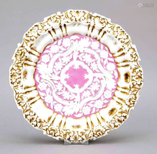 A ceremonial plate, Meissen, pommel