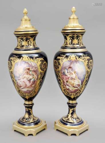 Pair of vases, France, w. Sevres, o