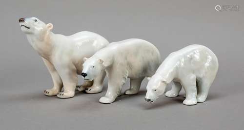 Three polar bears, Royal Copenhagen