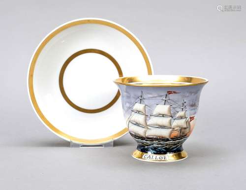 Captain's cup with saucer, Hamburg,