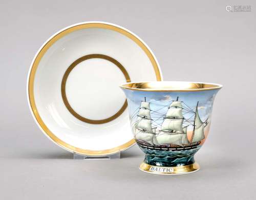 Captain's cup with saucer, Hamburg,