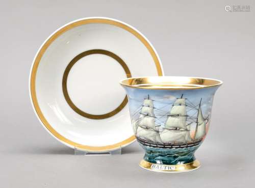 Captain's cup with saucer, Hamburg,