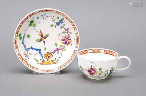 Coffee cup and saucer, Meissen, mar