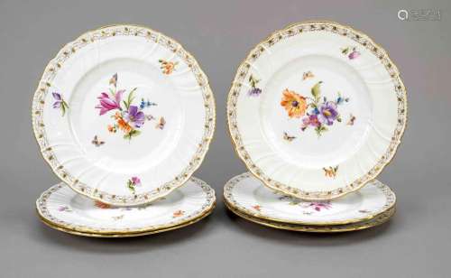 Set of 6 place plates, KPM Berlin,