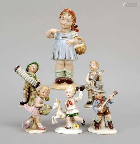 Six children's figures, Wagner & Ap