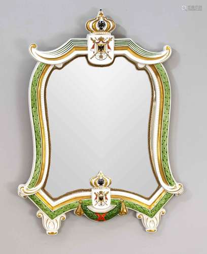 Porcelain mirror, Rudolf Kämmer, 19