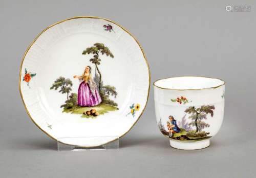 Cup and saucer, Meissen, mark 1740-