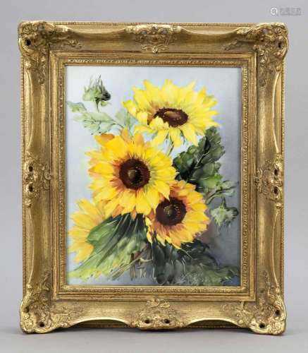Picture plate with sunflowers, FH P