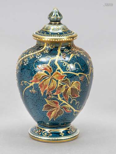 Small Art Nouveau lidded vase, KPM