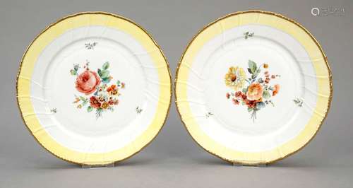 Pair of plates, KPM Berlin, 2nd hal