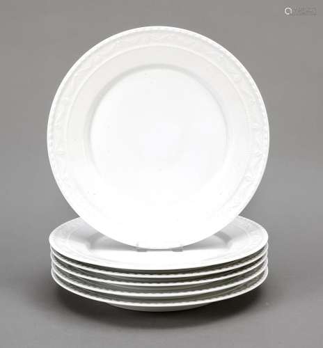 Six dinner plates, KPM Berlin, mark