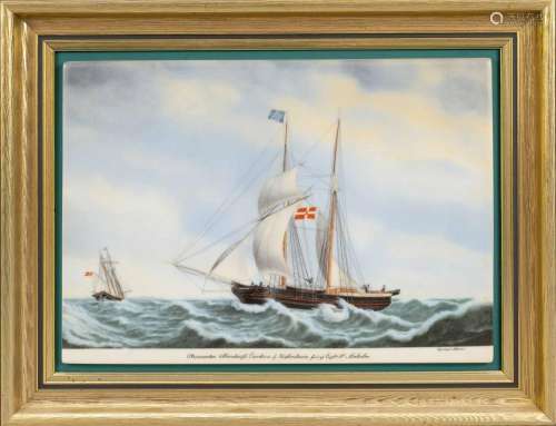 Picture plate with sailing ship por