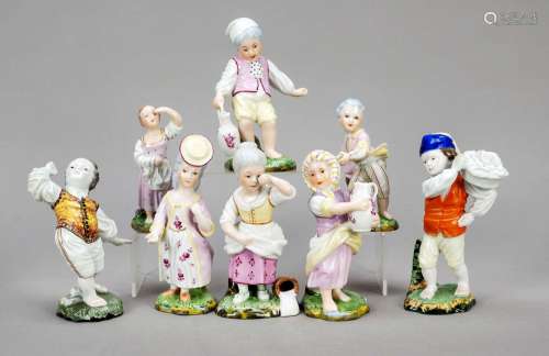 Group of 8 children's figures, Höch