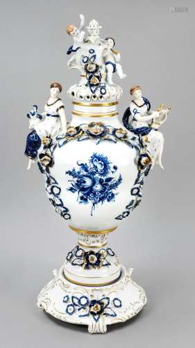 Large showpiece vase, 3 pieces, Pla