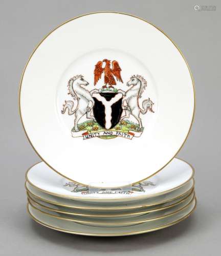 Set of 6 plates, Royal Copenhagen,
