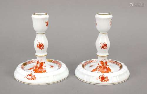 Pair of candlesticks, Herend, mark