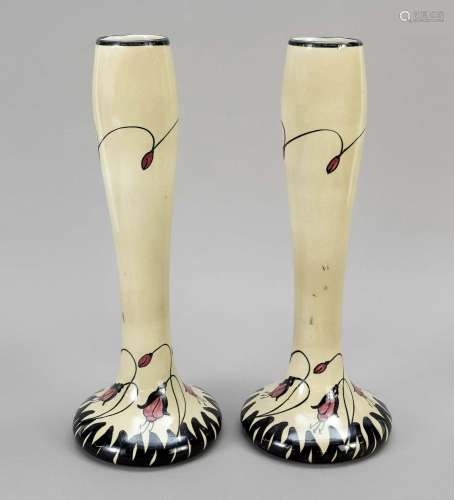 Pair of large ceramic vases, 20th c