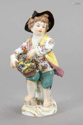 Gardener's boy with fruit basket, M