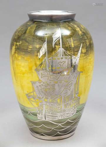 Vase with silver overlay, Krautheim