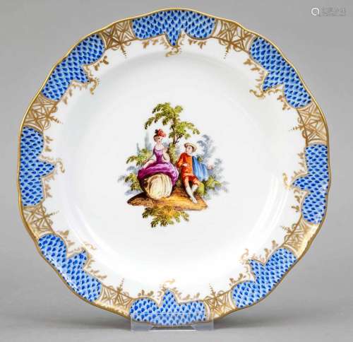 Ornamental plate, Meissen, knob per