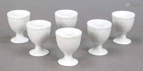 Six egg cups, KPM Berlin, marks 196