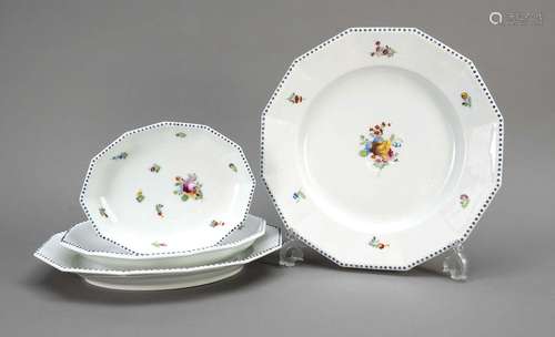 Four serving pieces, Nymphenburg, m