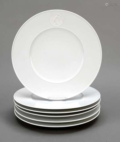 Set of 6 dinner plates, KPM Berlin,