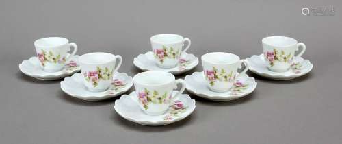 Twelve demitasse cups with saucer,