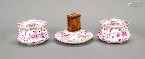 Mixed lot of three pieces, Meissen,