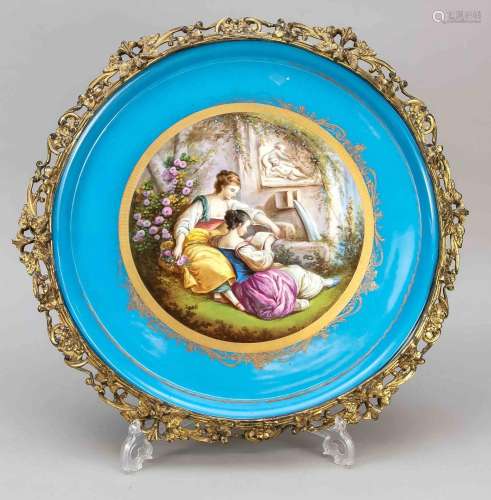 Round plate in Sevres style, France